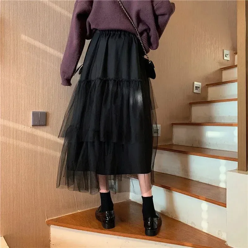 A-Line Mesh Skirt