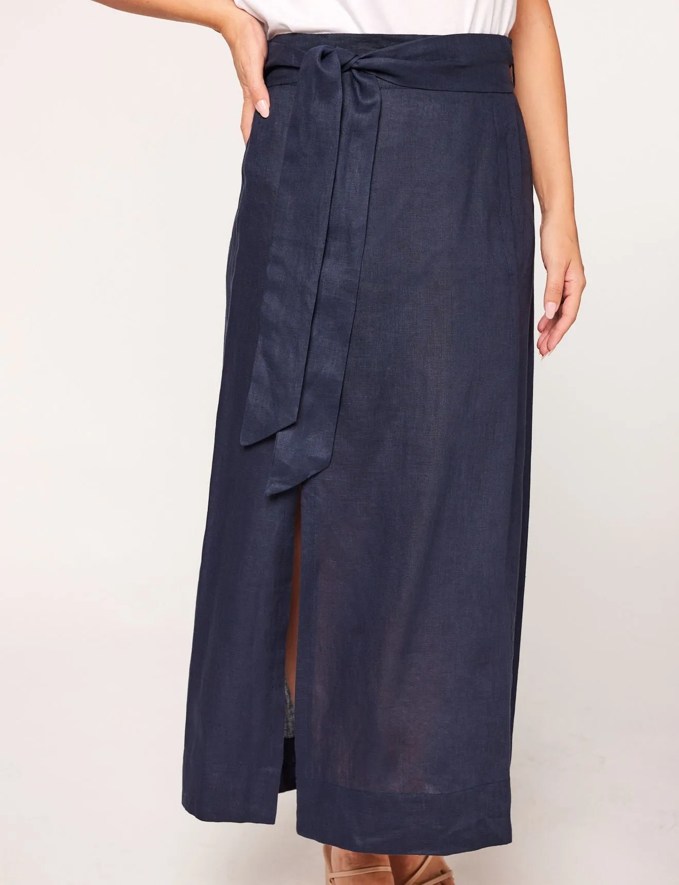 ADRIFT ANNE LINEN SKIRT