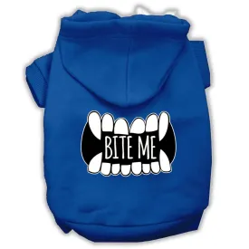 Bite Me Screenprint Dog Hoodie Blue Xxxl(20)