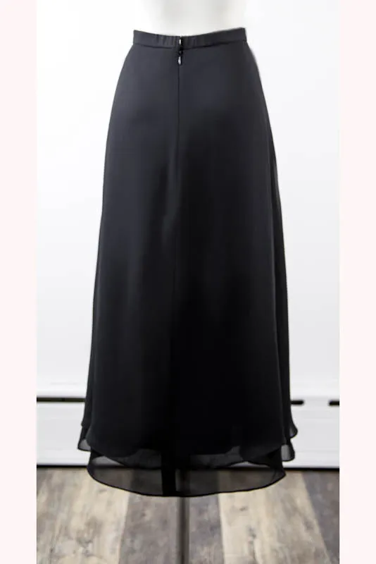 Black Long Layered Skirt