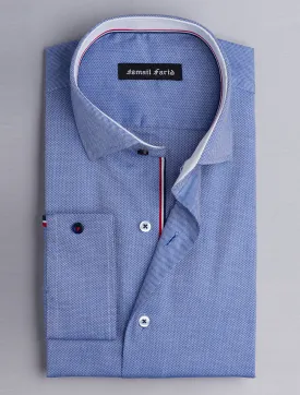 BLUE NAILSHEAD EGYPTIAN COTTON - CUT COLLAR SHIRT