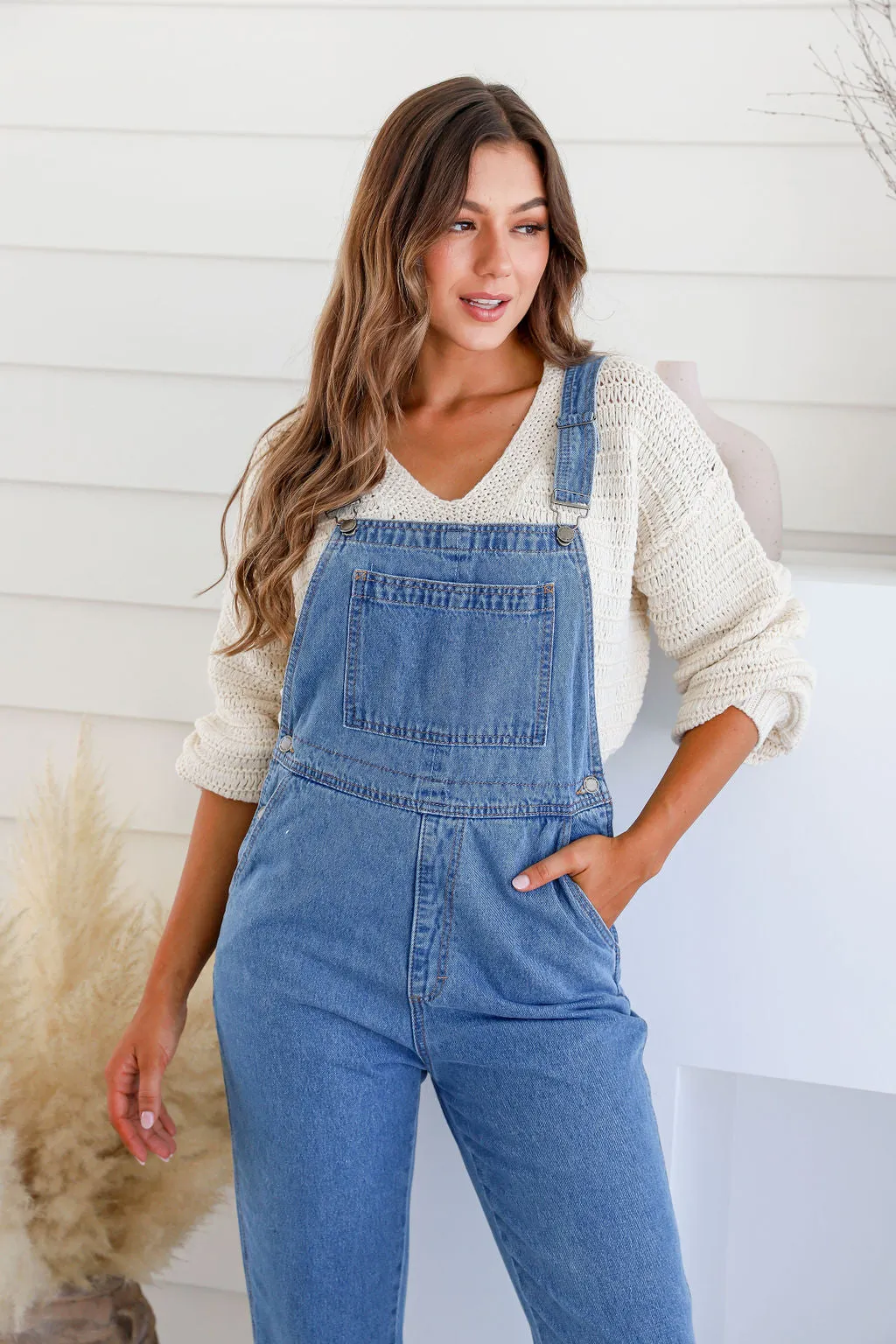 Brooklyn denim overalls Mid Blue