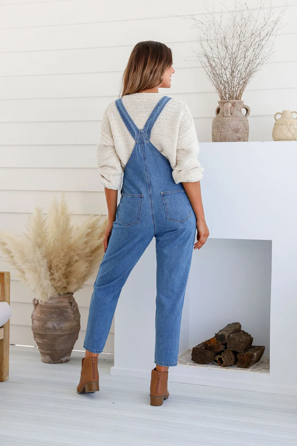 Brooklyn denim overalls Mid Blue