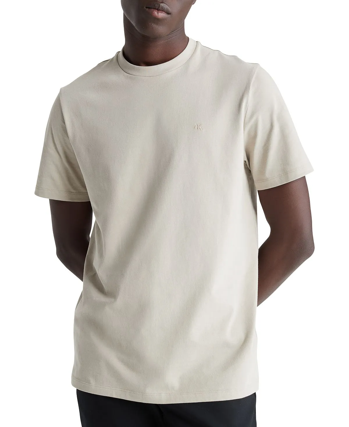 Calvin Klein Men's Plain Cotton Crew Neck T-Shirt