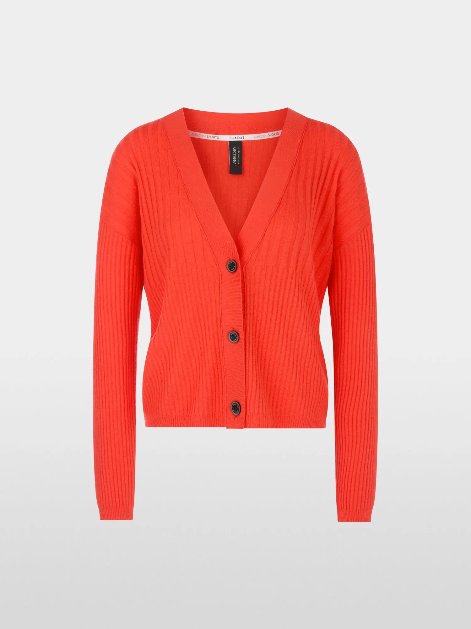 Campari Wool & Cashmere Blend Ribbed Cardigan