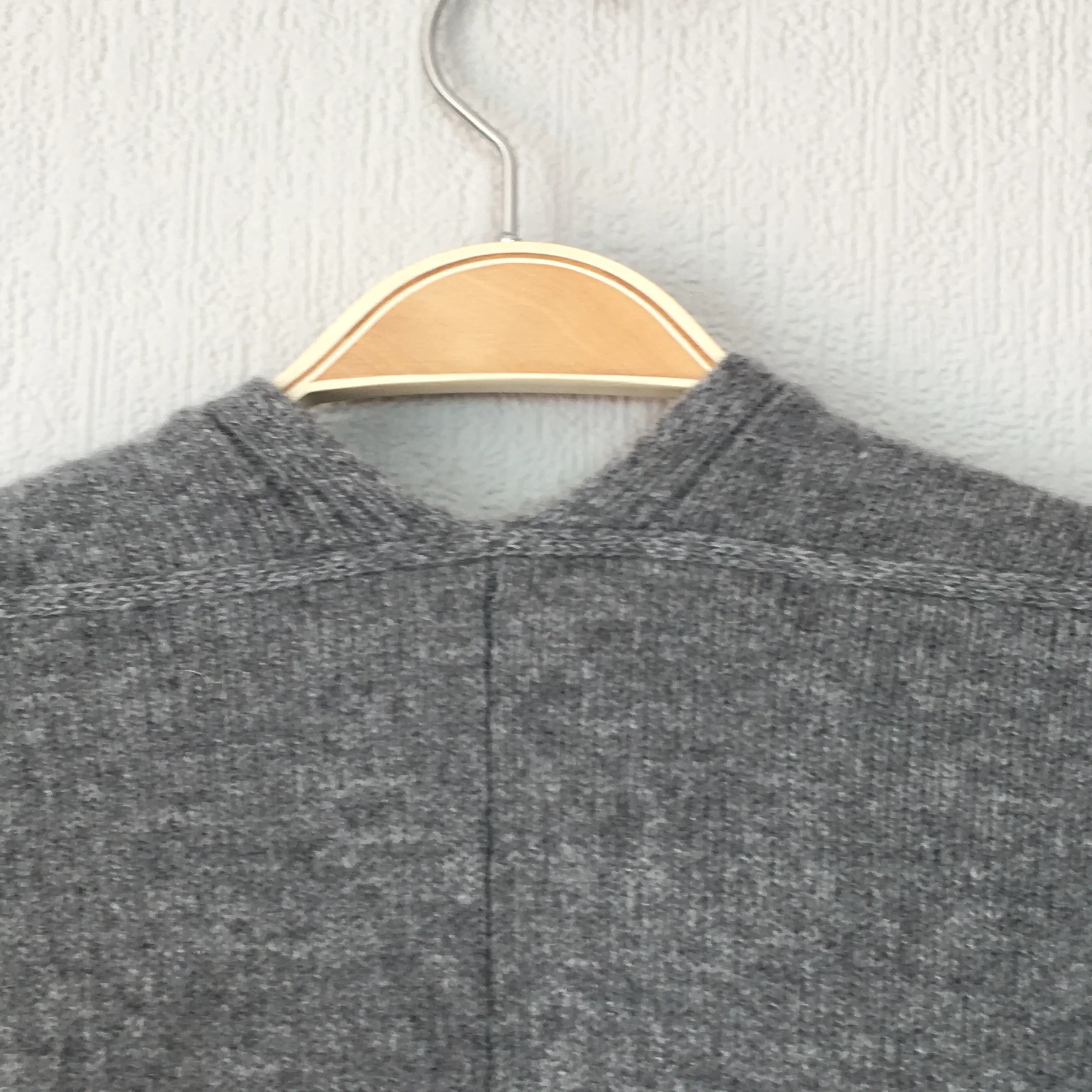 Cardigan edge to edge boxy style uniform grey (no buttons) - Made to Order