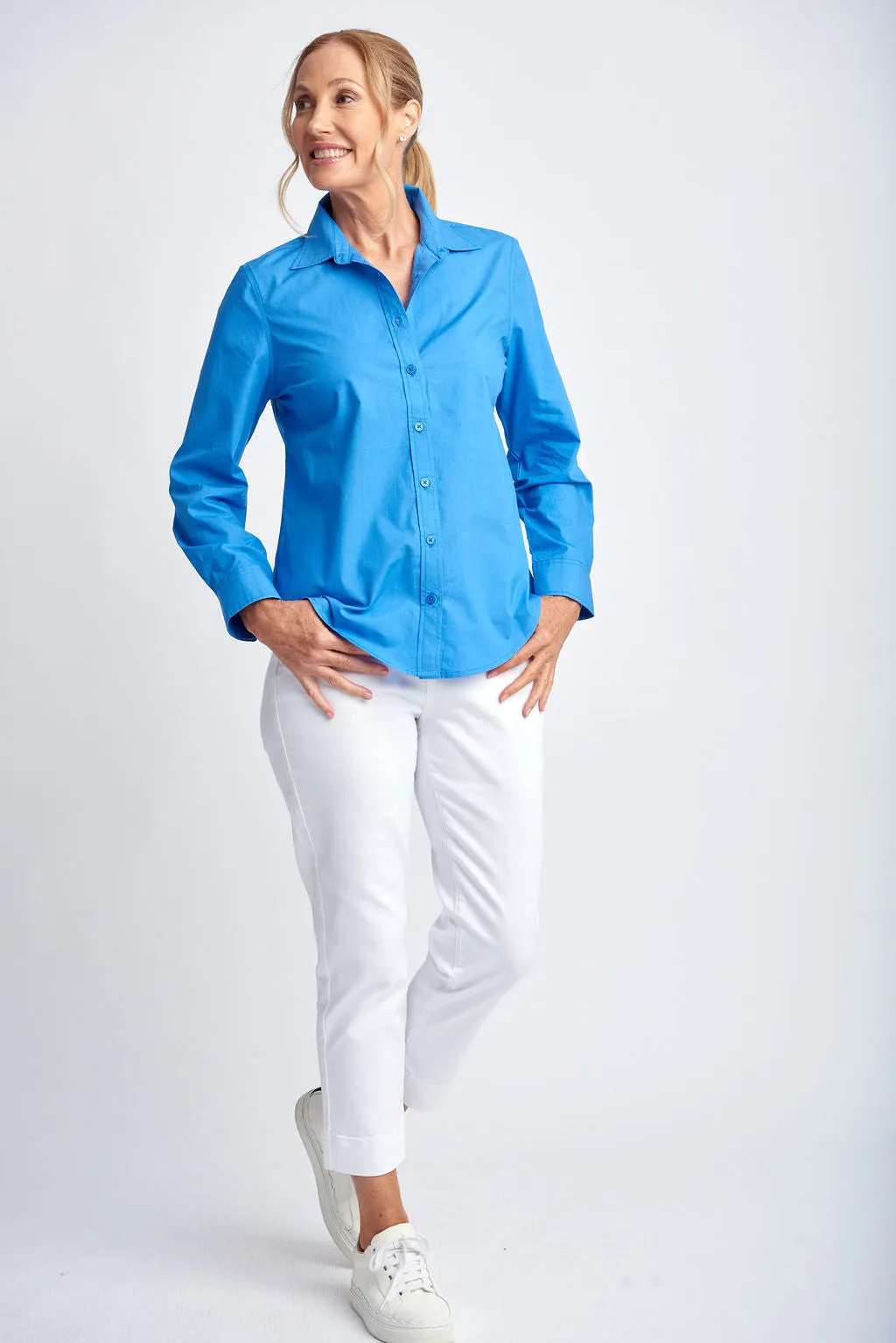 Casual Cotton Shirt Regatta Blue