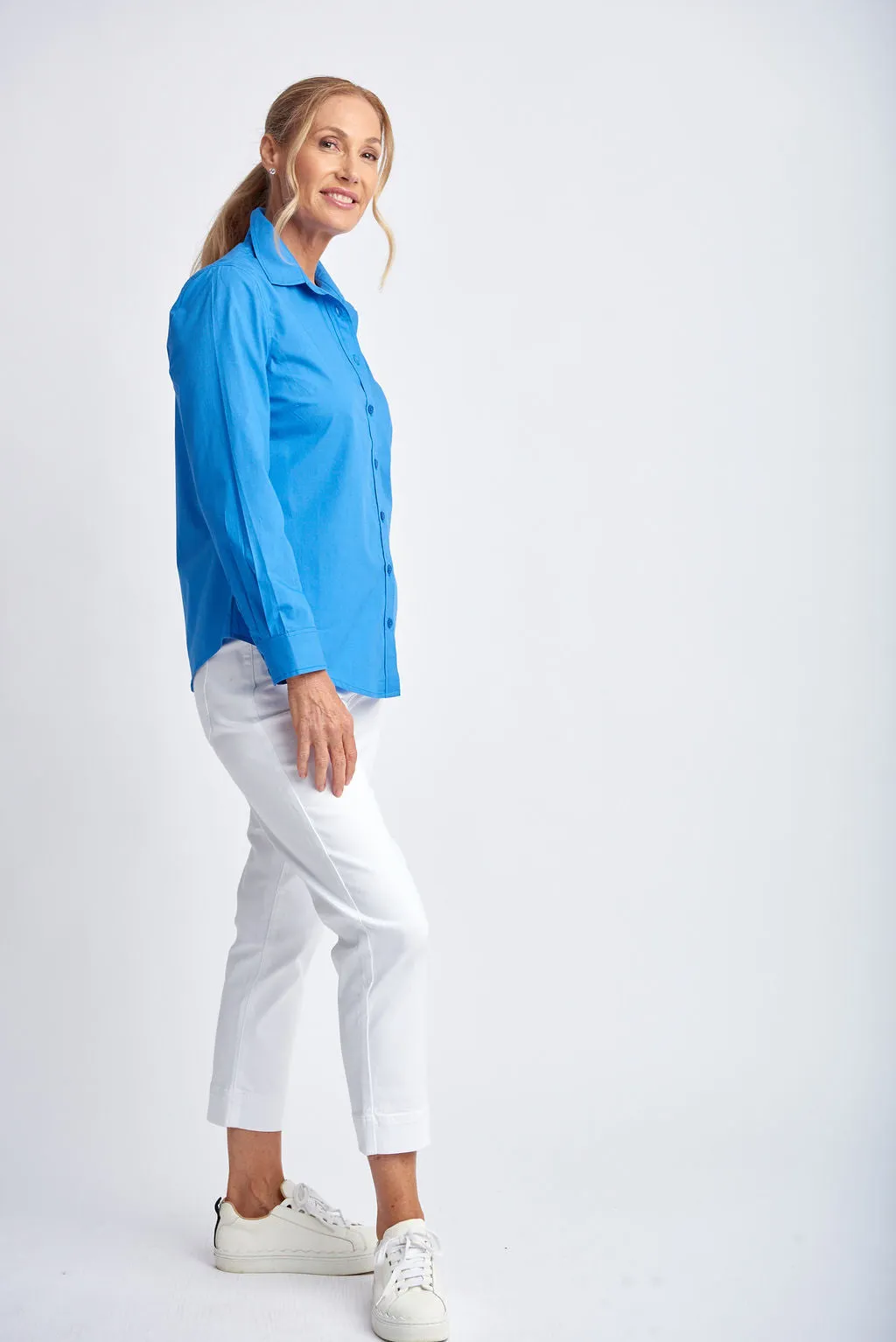 Casual Cotton Shirt Regatta Blue