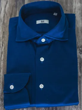 Cotton Twill Dress Shirt - Navy Blue