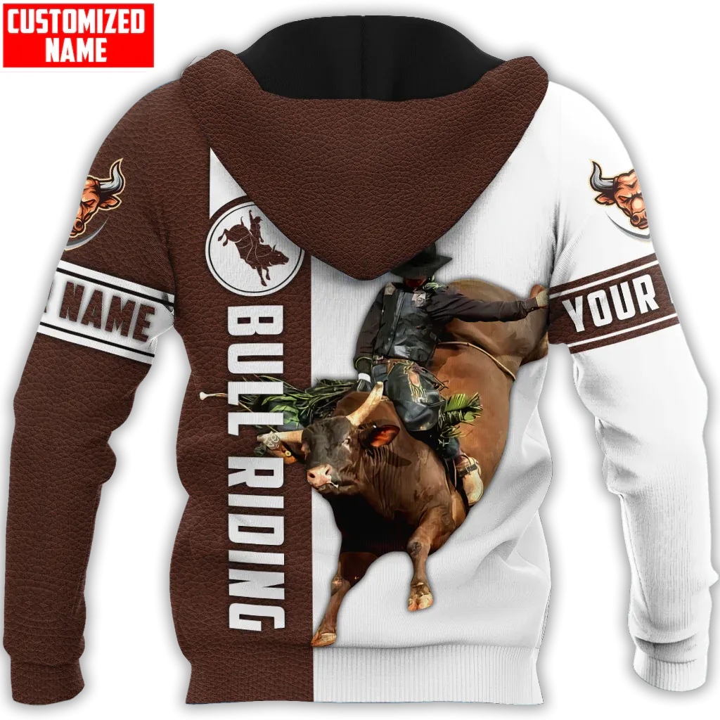 Custom Name Bull Riding Hoodie For Adults, Rodeo Hoodie For Men And Women, Cowboy Hoodie