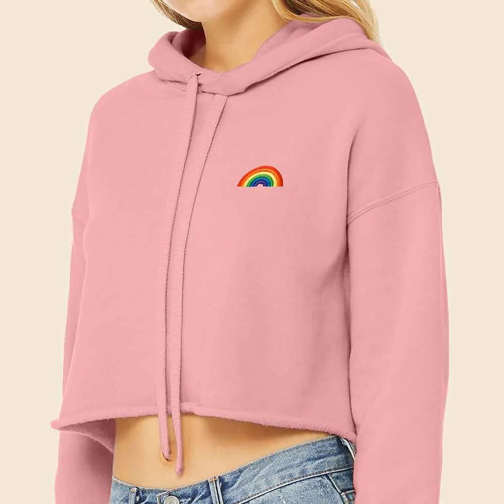 Dalix Rainbow Cropped Hoodie