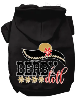 Derby Doll Screen Print Dog Hoodie Black Xxxl