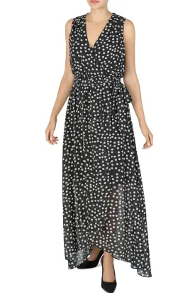 Donna Ricco V-Neck Hi-Low Maxi Dress