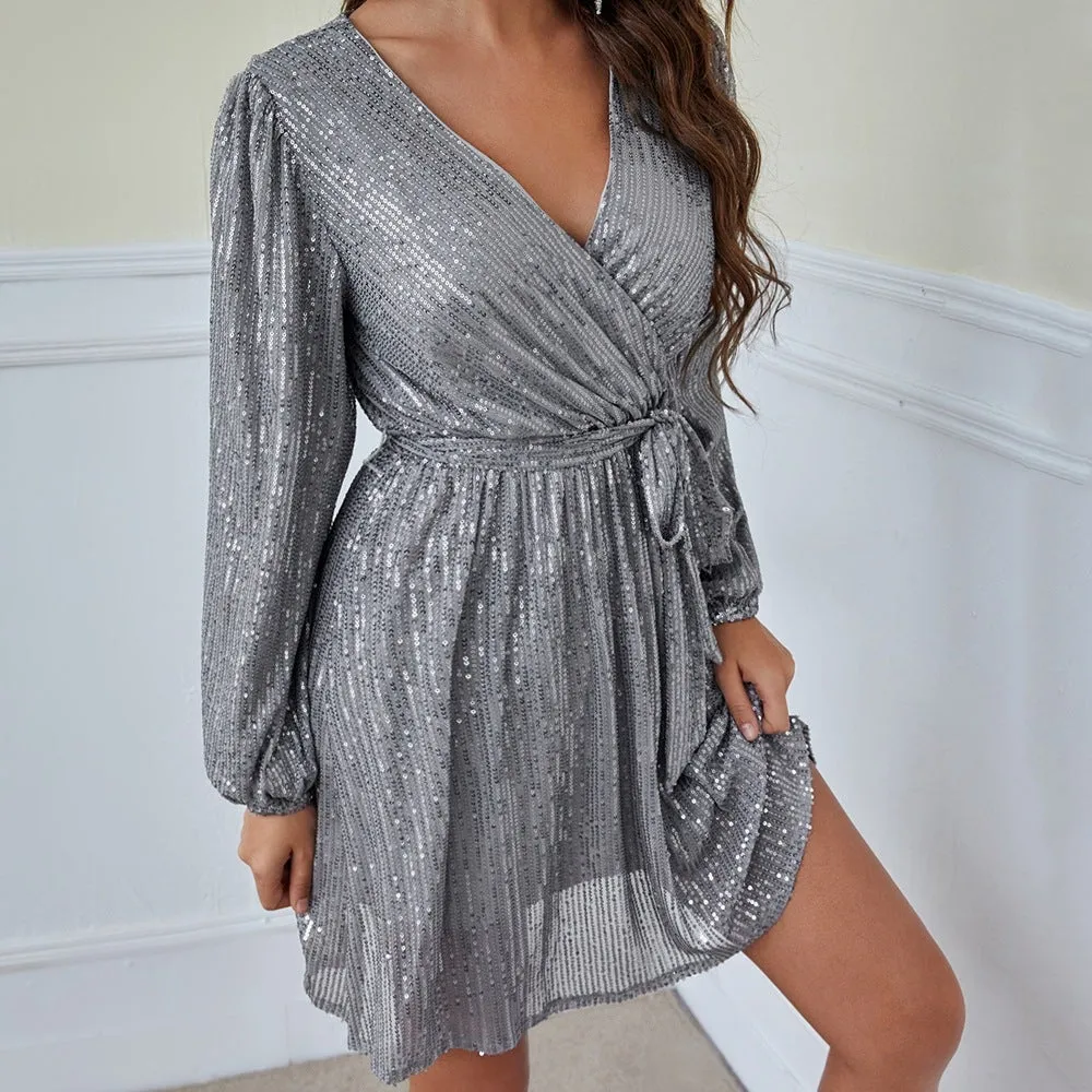 Dunnmall Charm Tonight Sequin Dress