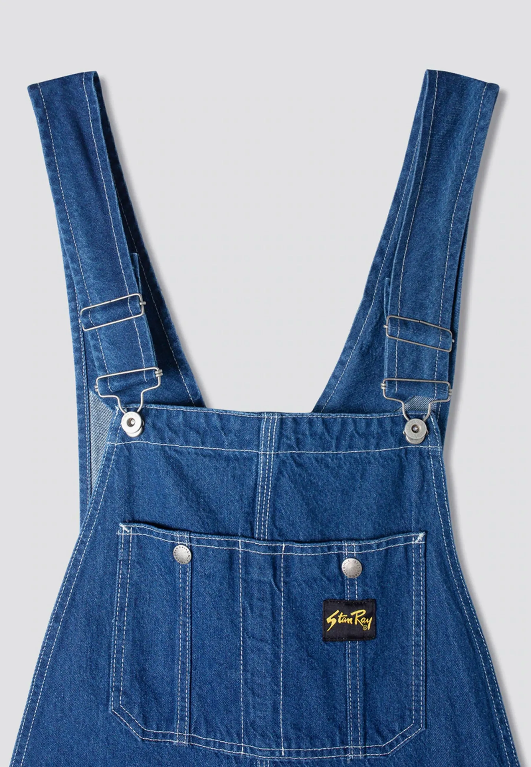 Earls Bib Overalls - stonewashed denim