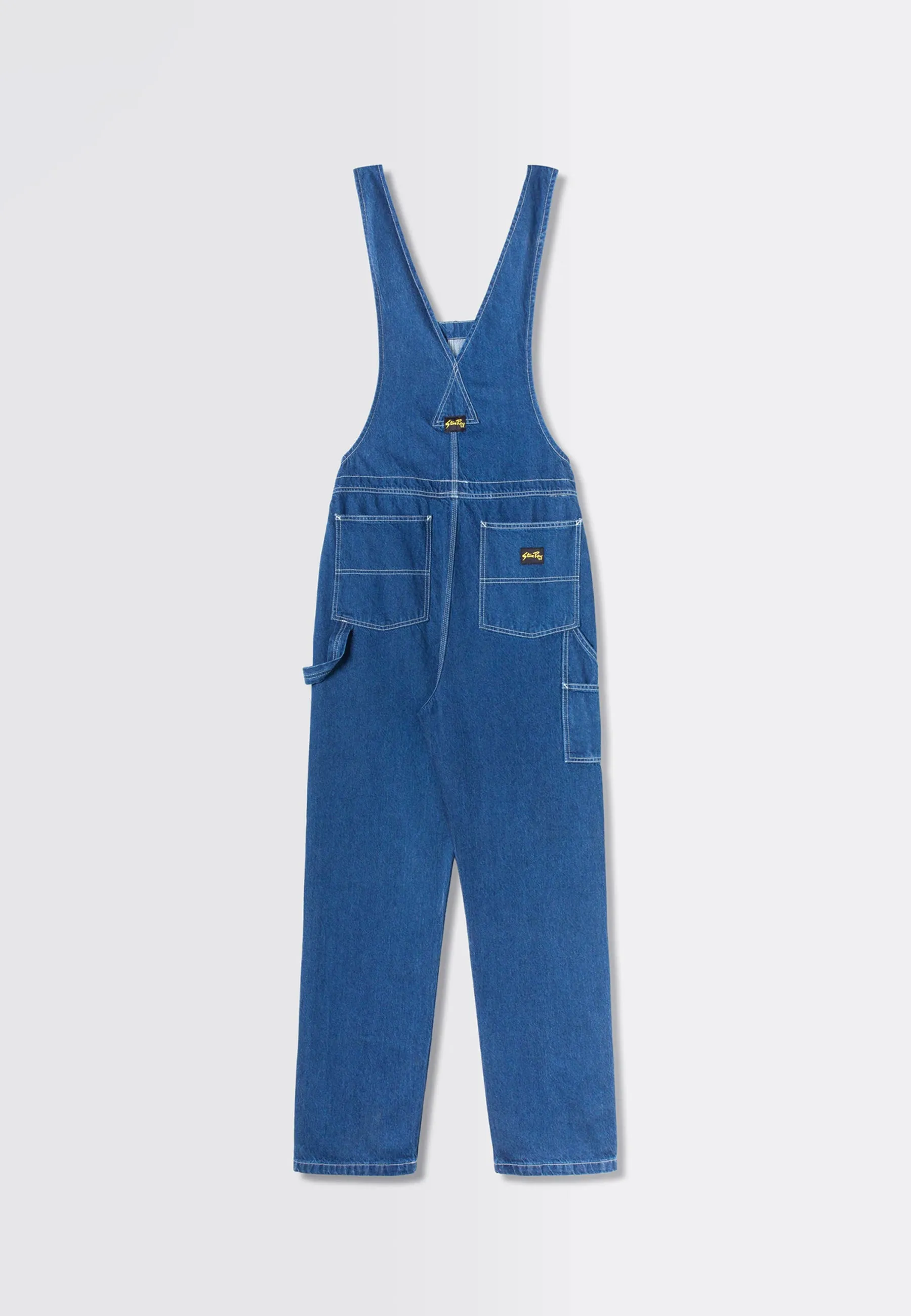 Earls Bib Overalls - stonewashed denim