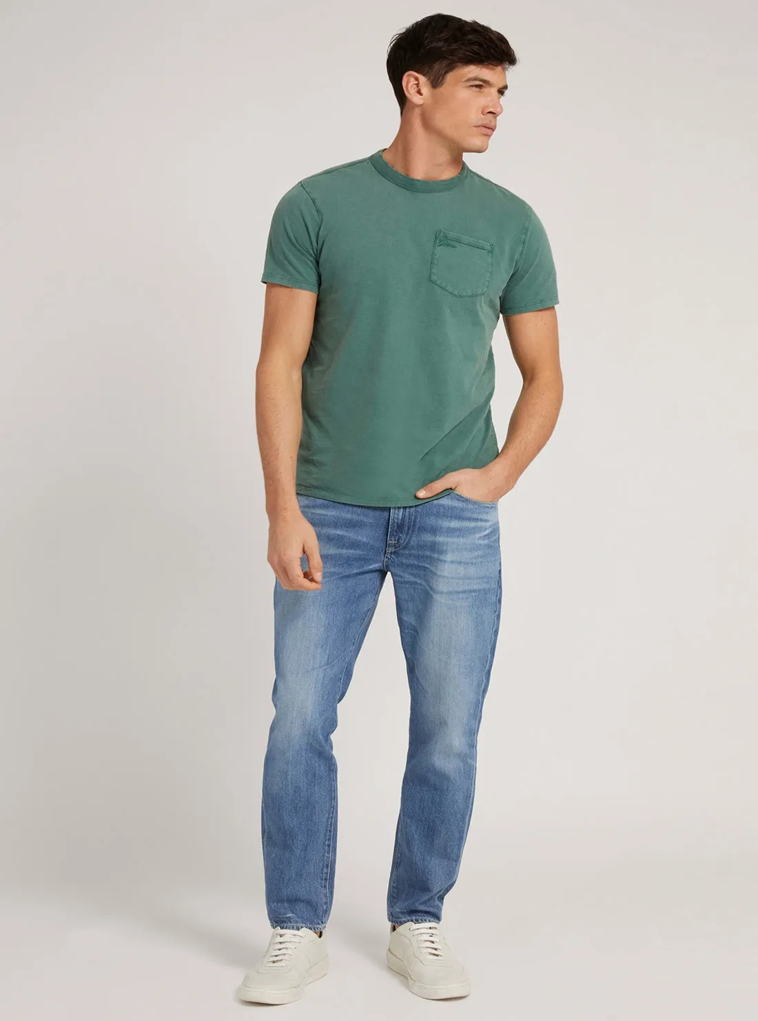 Eco Mid-Rise Regular Straight Drake Denim Jeans In Illinois Wash