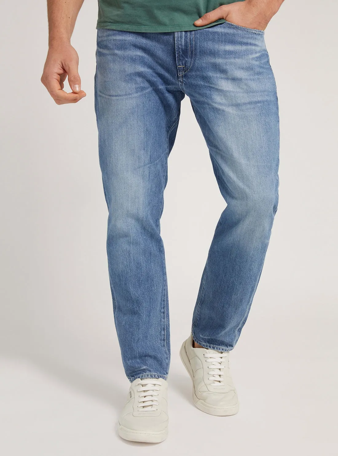 Eco Mid-Rise Regular Straight Drake Denim Jeans In Illinois Wash