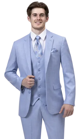 EJ Samuel Sky Blue Modern Fit Suit M18022