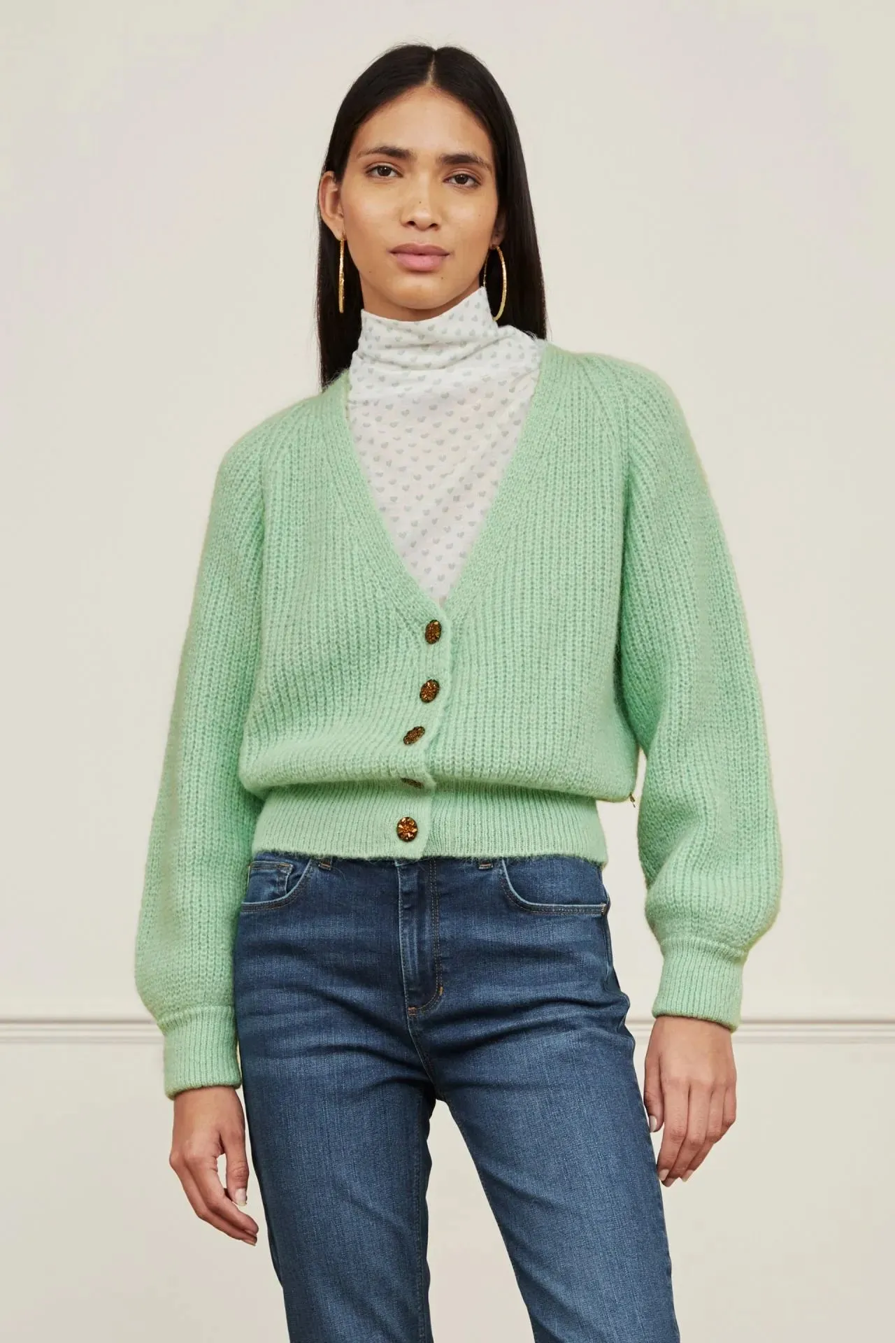 Fabienne Chapot Starry Cardigan Misty Mint