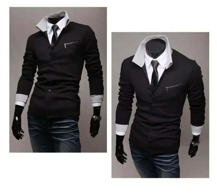 Fashionable Men's Slim Cardigan Knitted Sweater