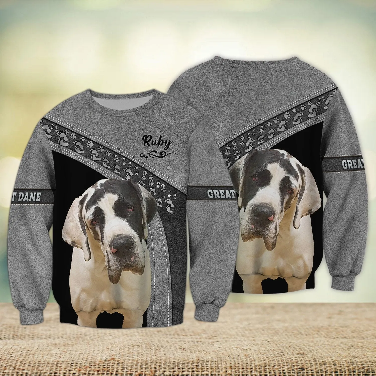 Great Dane Love Multicolor Option Never Walk Alone 3D Full Print Sweatshirt