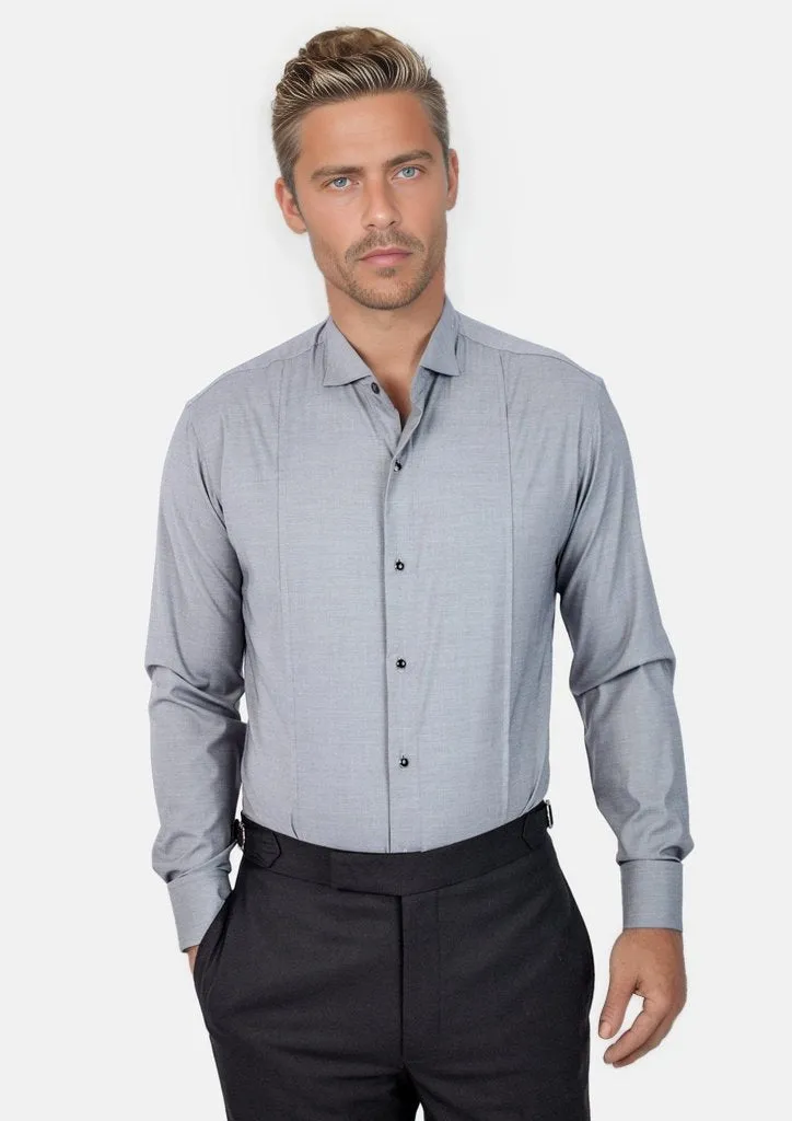 Grey Bamboo Tuxedo Shirt