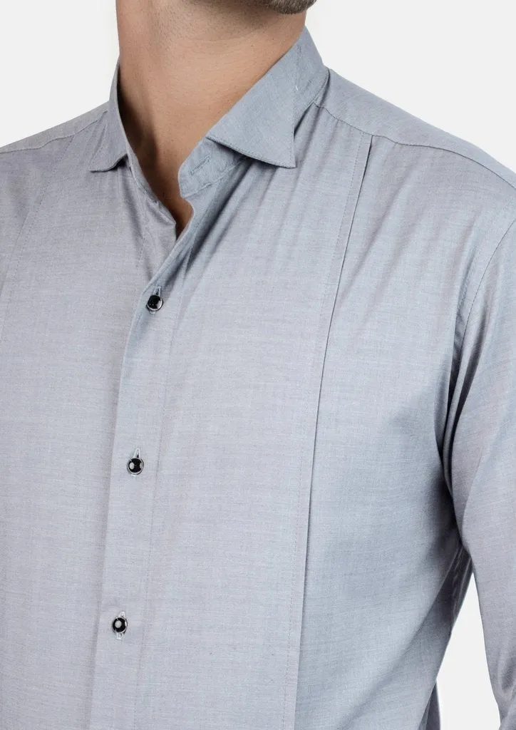 Grey Bamboo Tuxedo Shirt