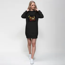 Hand-Painted Chest Premium Adult Hoodie Dress