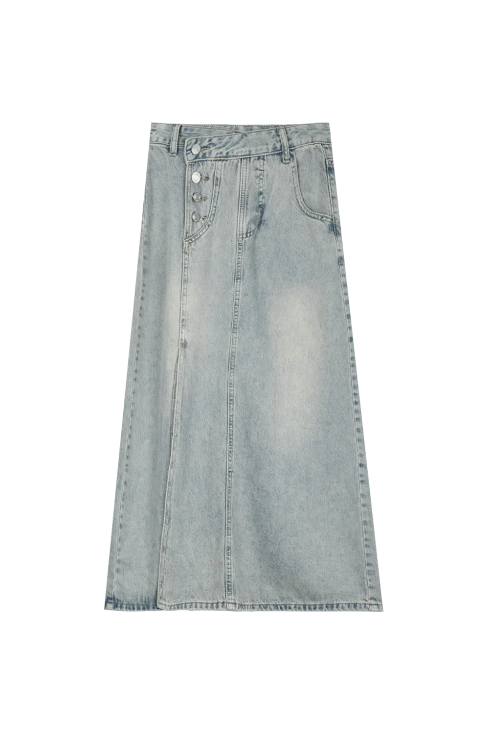 High Waist Long Denim Skirt for Women