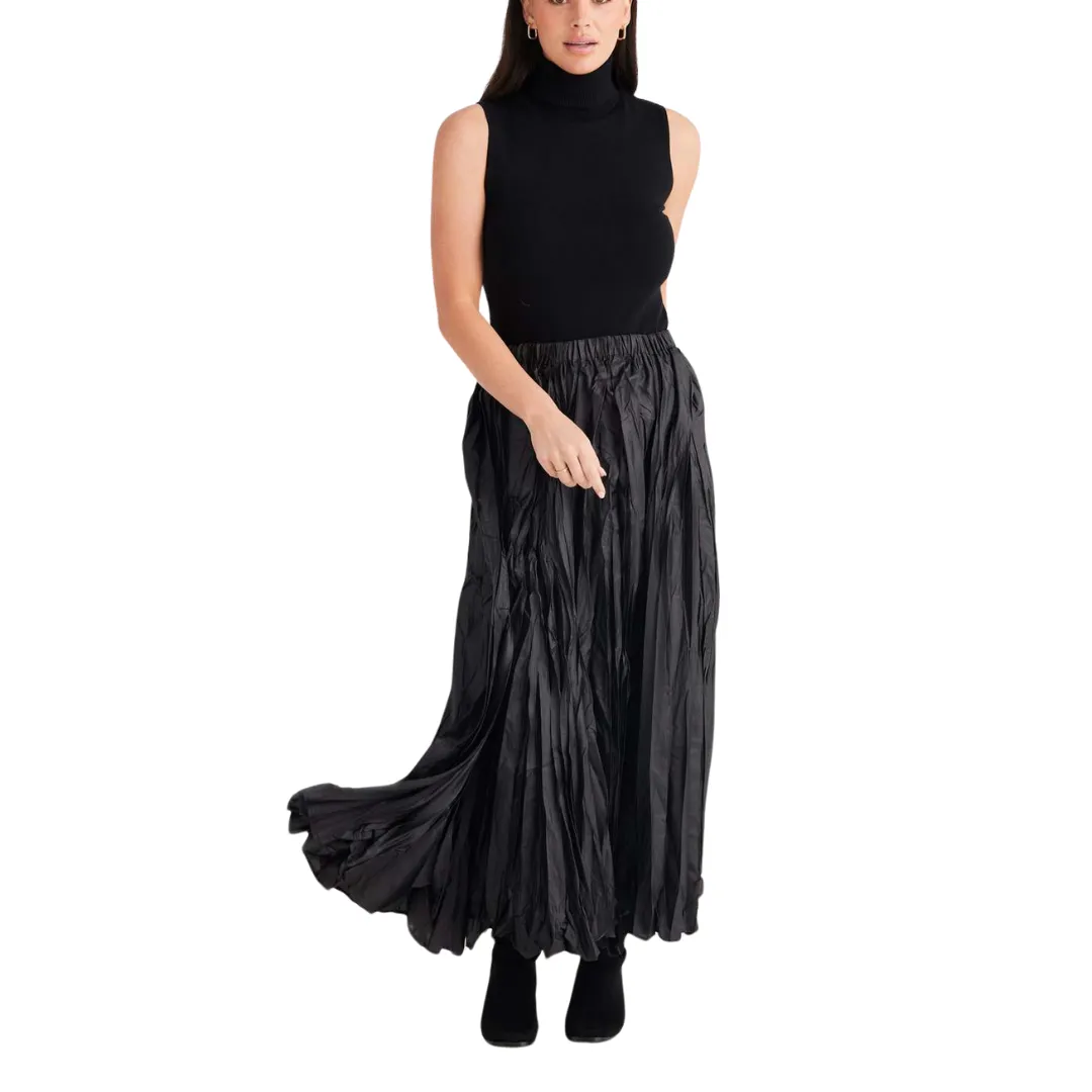 Iro Crinkle Satin Maxi Skirt