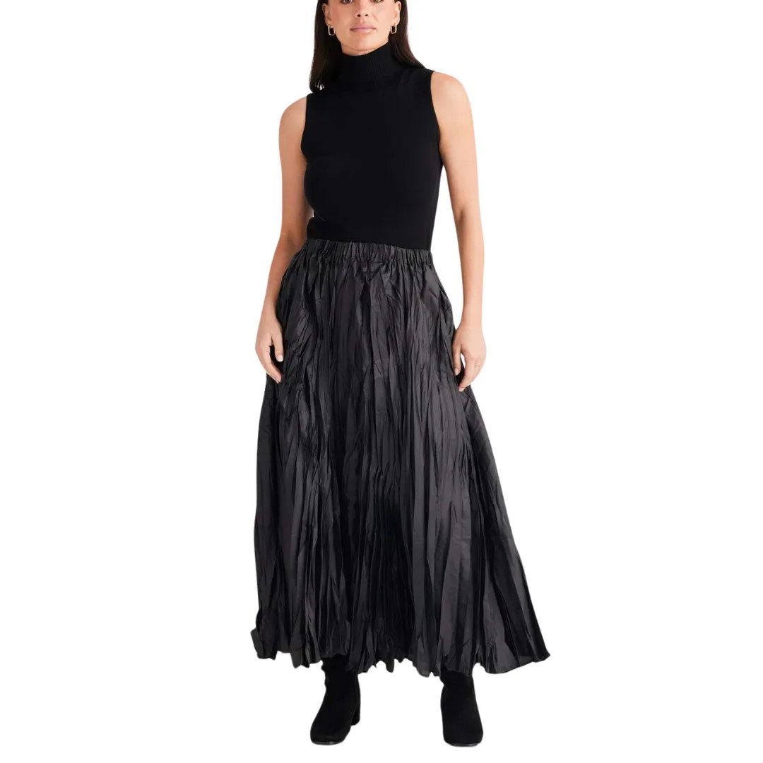 Iro Crinkle Satin Maxi Skirt