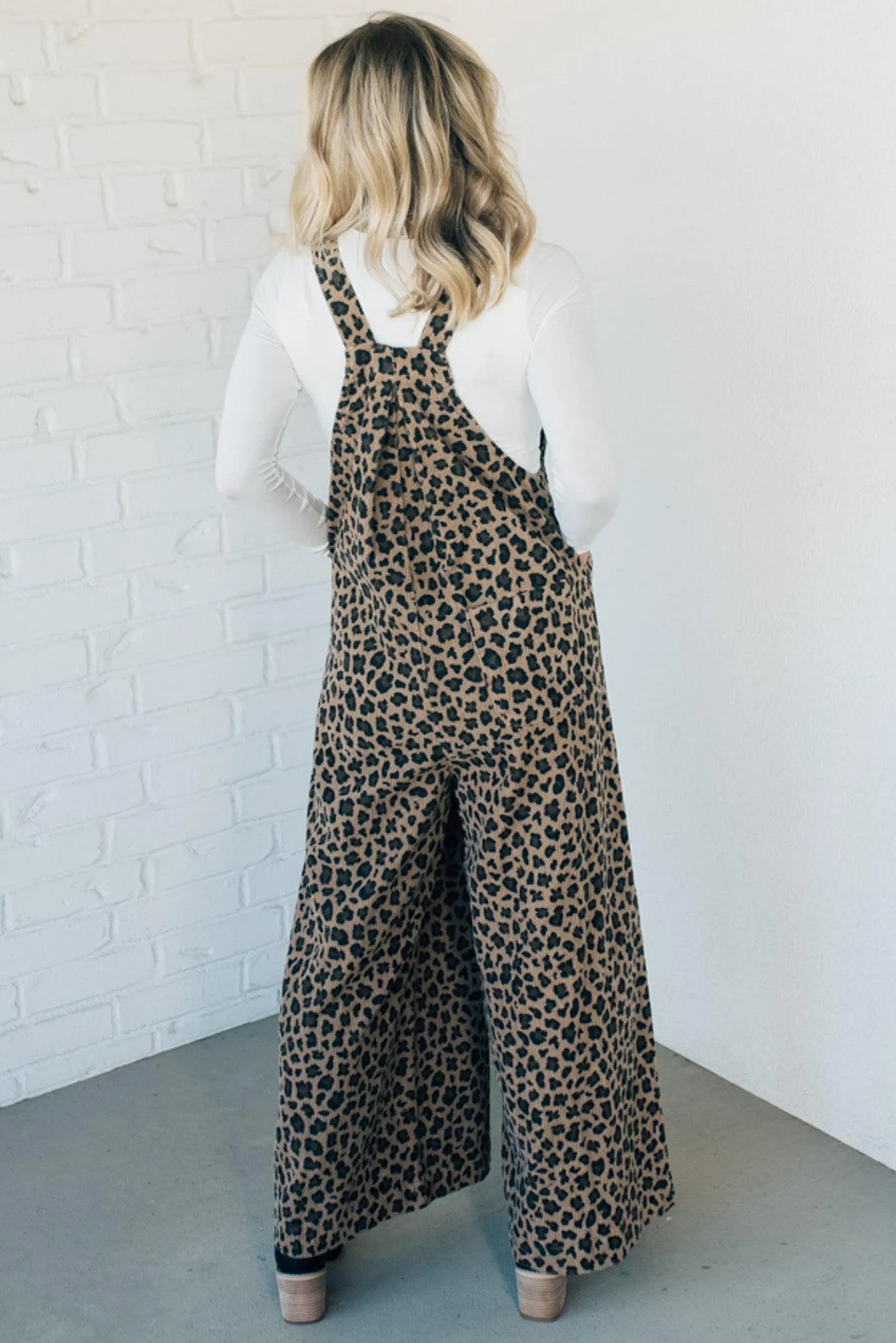 Leopard Corduroy Overalls