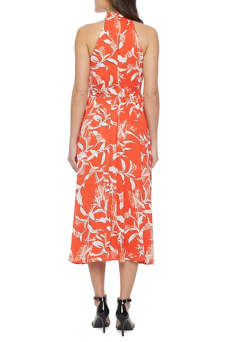 London Times Sleeveless A-Line Dress