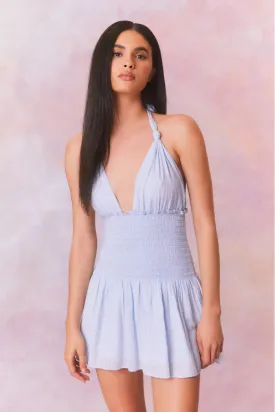 Luisetta Halter Mini Dress ~ Moonstone