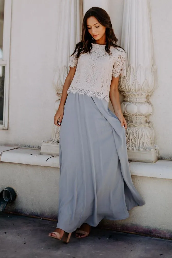 Penelope Maxi Skirt in Grey