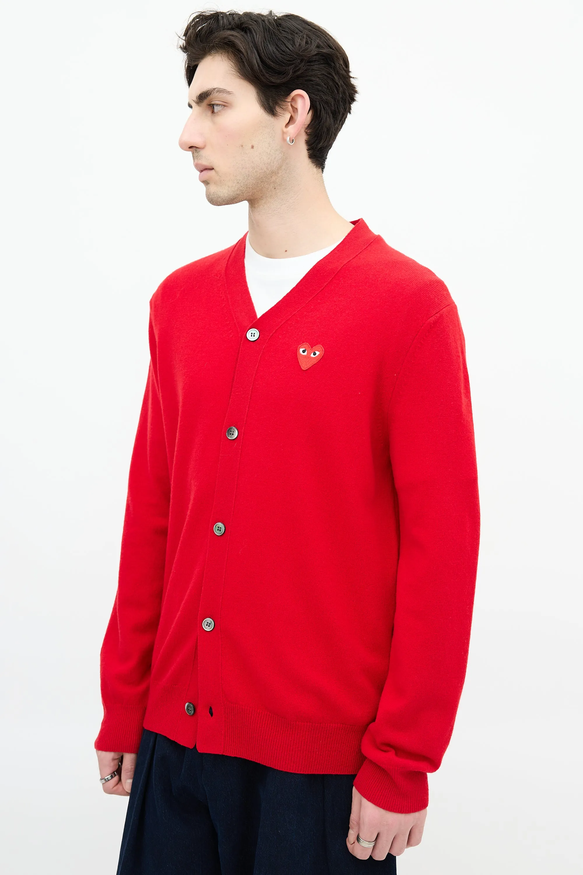 Play Red Wool Heart Cardigan