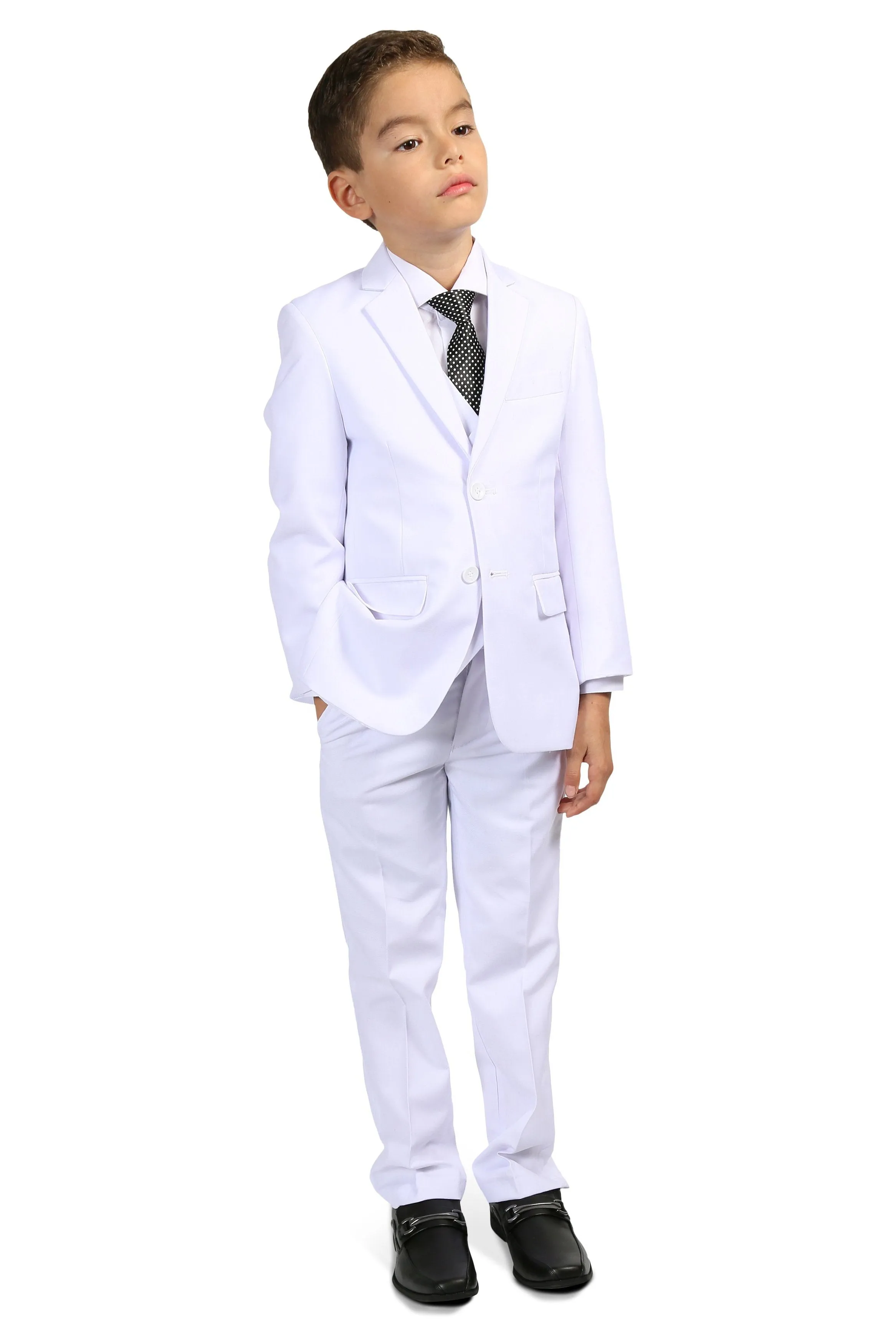 "Jax" Kids White Suit 5-Piece Set