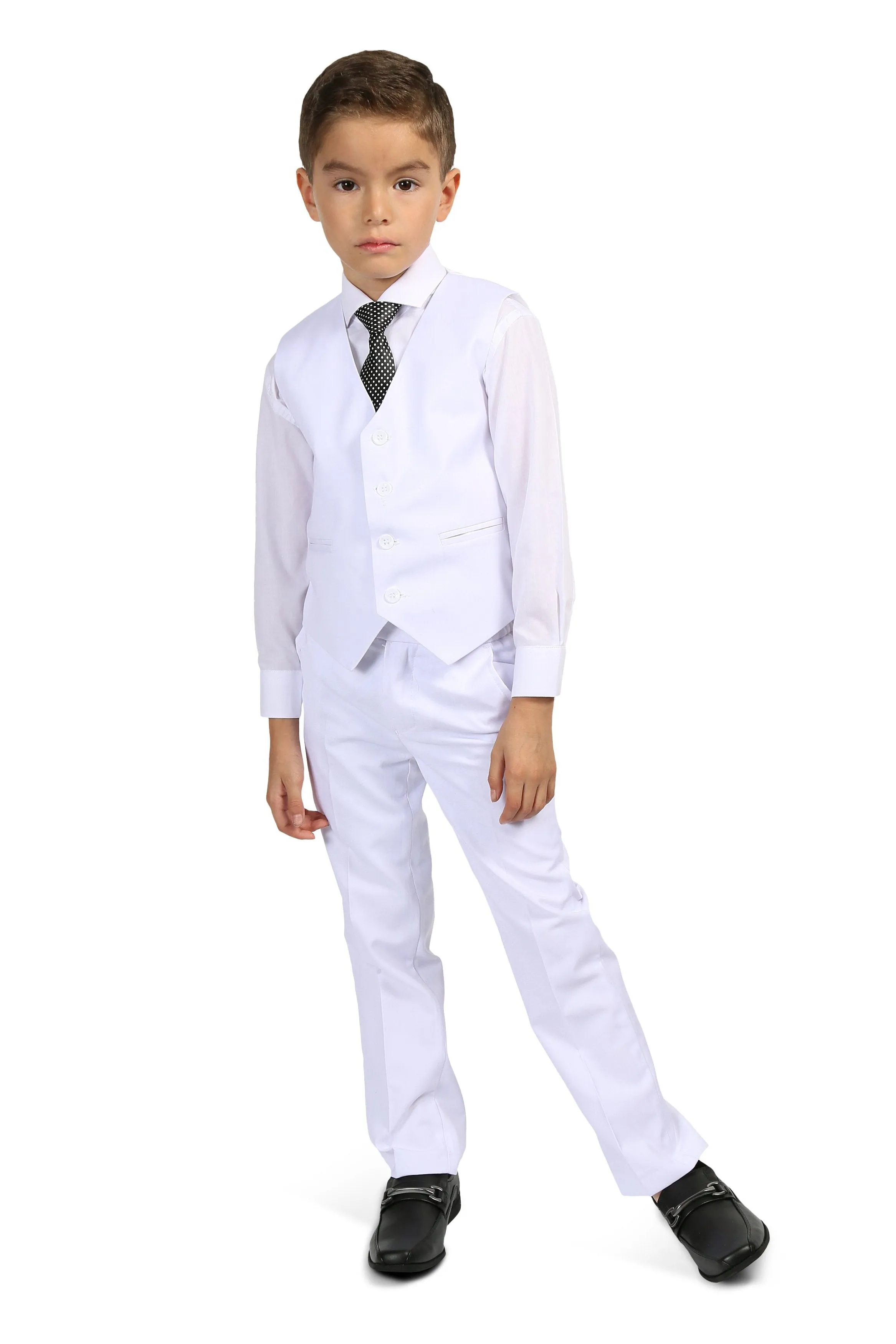 "Jax" Kids White Suit 5-Piece Set