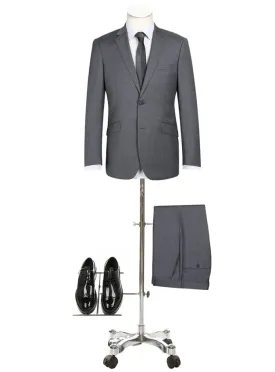 Renoir Grey Men's Slim-Fit Suit Single Breasted Notch Lapel