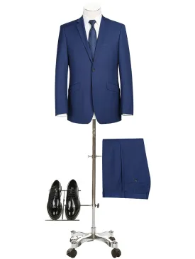 RENOIR Royal Blue men's 2 piece slim fit suit single breasted notch lapel