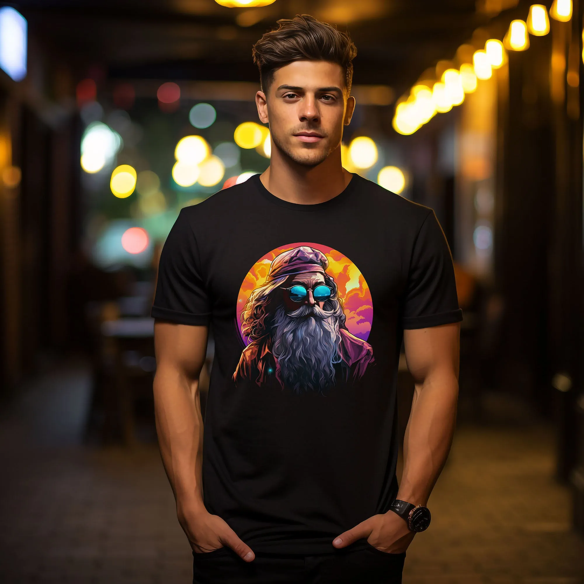 Retrowave Zauberer T-Shirt | T-Shirt für 80er Jahre und Magie Fans