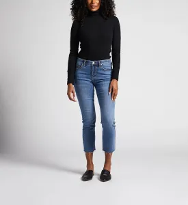 Ruby Mid Rise Straight Crop Jeans