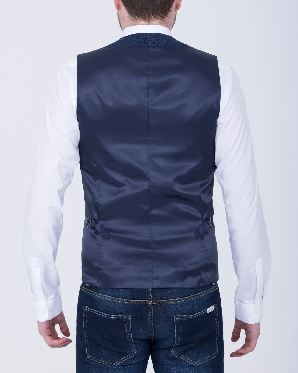 Skopes Slim Fit Tall Jude Waistcoat (navy herringbone)