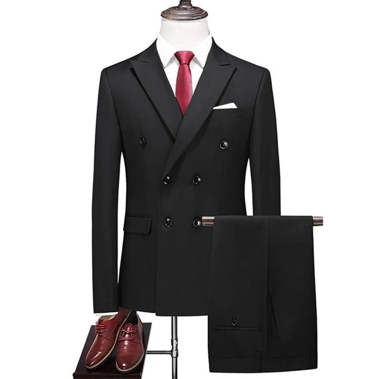 Slim Fit Double Breasted Suits For Men