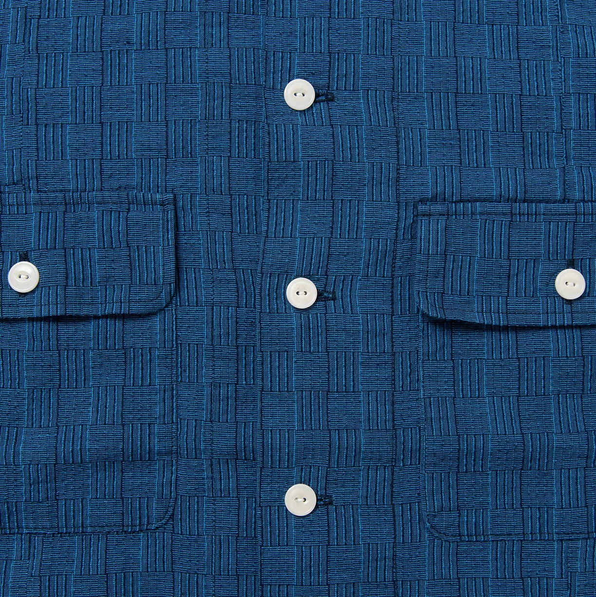 Studio D'Artisan "Awa-Ai" Natural Indigo Shijira Plaid Shirt