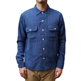 Studio D'Artisan "Awa-Ai" Natural Indigo Shijira Plaid Shirt