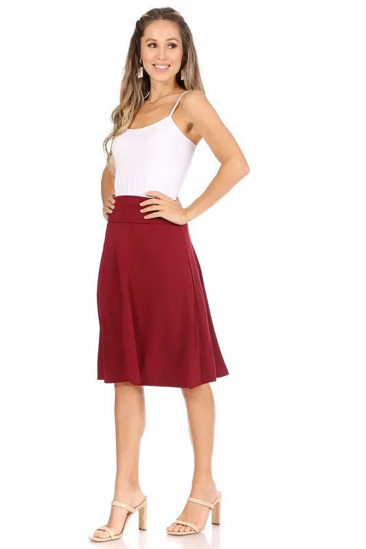 The Samantha A-line Midi Skirt