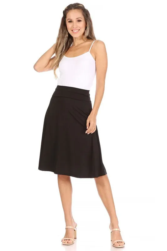 The Samantha A-line Midi Skirt