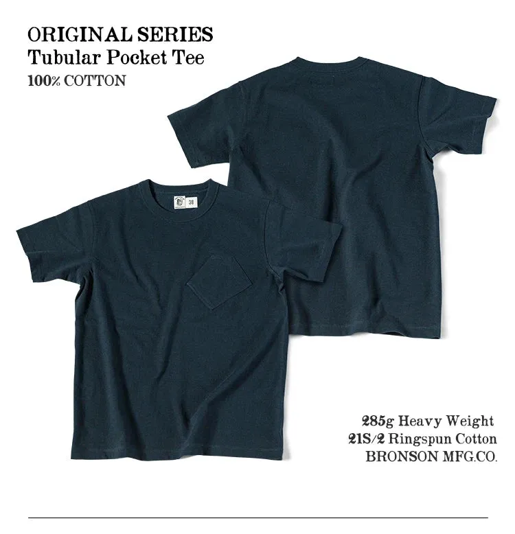 Tubular Pocket T-shirt Heavyweight Short Sleeve Solid Color Tee Shirts